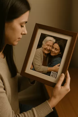 Picture with qr code